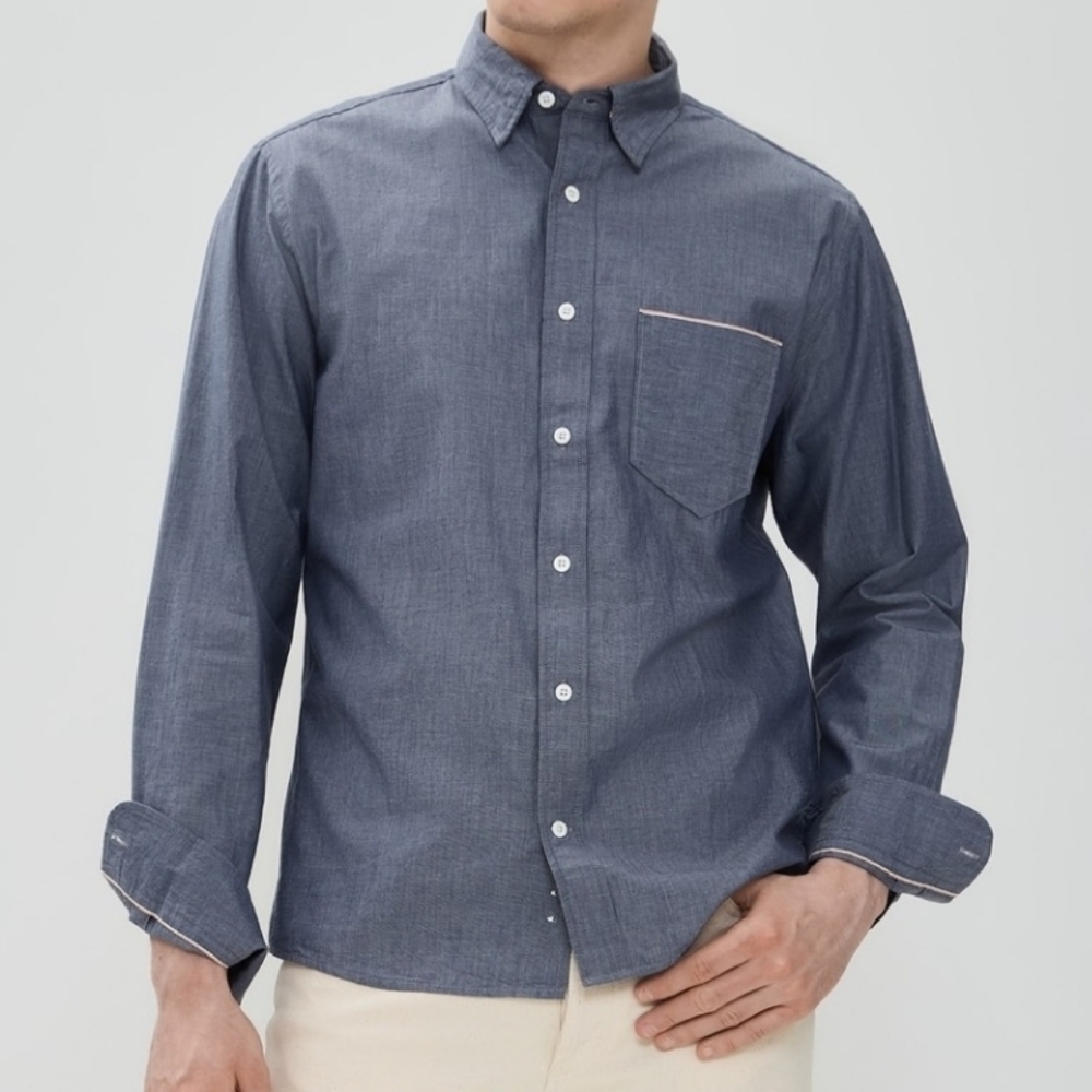 Billy Reid | MSL 1-Pocket Button Down Chambray Shirt Size XXL